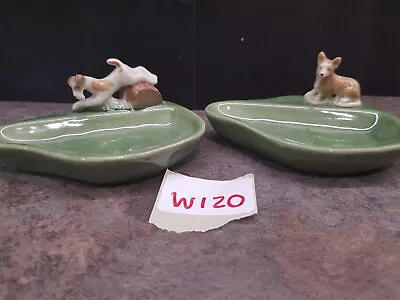 Two Wade Pin Dishes With Dogs Attached See Description. (W120) • £8.99