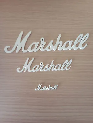 Marshall Logo Amplifier Various Sizes To Choose From White And Gold Colors • $6.39