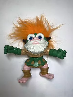 Viking Battle Troll Vtg 90s Action Figure 1992 Hasbro White Beard Orange Hair • $9.99