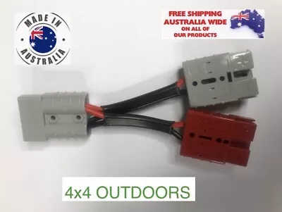$24 • Buy Red-Grey Anderson Style Plug Connector Double Y Adaptor 8 B&S 59 AMP Auto Cable