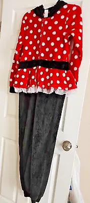 Disney Minnie Mouse Costume Hooded One Piece Pajamas Sleepwear - Women's Small • $2.49