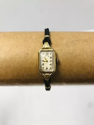 Vintage Lady Elgin Watch 14K Solid Gold Watch 10K Gold Filled Band Works!! • $398