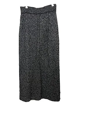 $38 • Buy SCANLAN & THEODORE HIGH WAIST SKIRT Sz 12 Split In Front And Back Charcoal/White