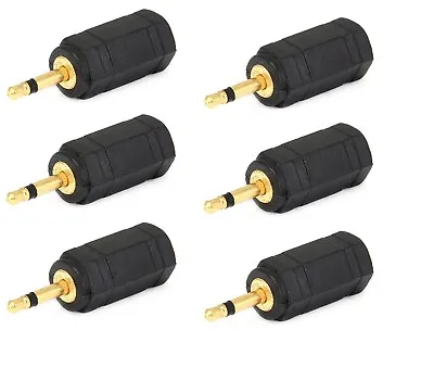 $9.80 • Buy 6x 3.5mm Female To 2.5mm Male Mono Audio Headphone Jack Adapter Converter Gold