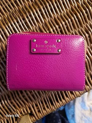 Kate Spade Purse Neda Wellesley Zip Around Pink Leather Cabaret - Pink • £30