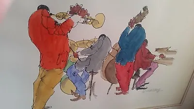 New Orleans LA Jazz Piano Leo Meiersdorff Watercolor Original Artist Proof .  • $2500