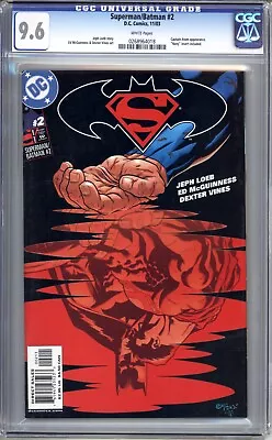Superman/Batman #2 - CGC Graded 9.6 (NM+)  2003 - Captain Atom Appearance • $85