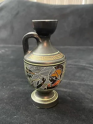 Made In Greece Pottery/ceramic Vase D. Vassilopoulos No. 203~ 4 1/2”~ Signed • $14.95