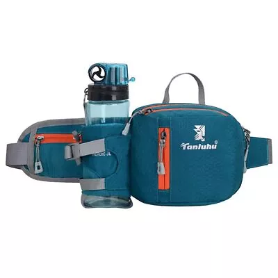 Unisex Water Bottle Belt Pouch Running Bag Fanny Pack Marathon Waist Pack • £12.73