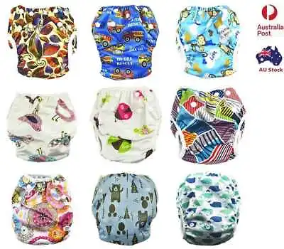 Reusable Swim Nappy Baby Cover Diaper Pants Nappies Swimmers Newborn To Toddler • $7.99