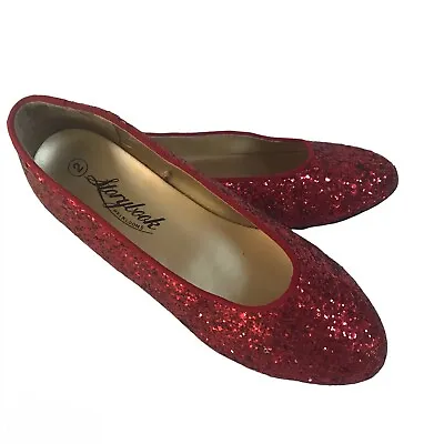 $19.99 • Buy Ruby Red Glitter Shoes Dorothy Wizard Oz Halloween Costume Girls 2 Storybook 
