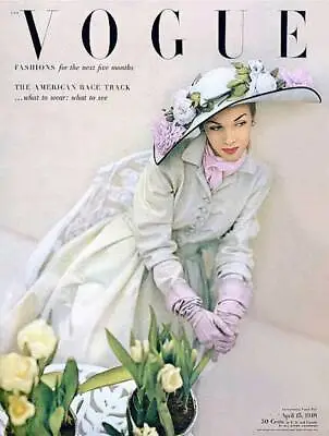 Vintage Vogue Magazine Cover 1948 Reproduction 17 X 12 Framing Print Wall Decor • $16.95