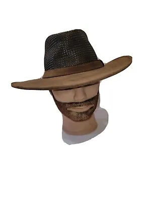 Minnetonka Safari Air Flow Outback Hat Brown Leather Mens Size Small  • $15