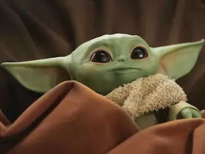 Grogu (The Child) : Mandalorian Baby Yoda Talking Plush Toy Hasbro Marvel • £39