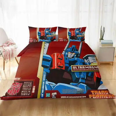 Great Strongest Of Transformers 3D Quilt Duvet Doona Cover Set Pillow Case Print • $58.42