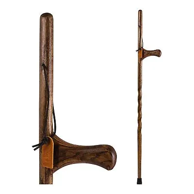 Brazos Dual Purpose Staff Wood Grain Wood Walking Stick 55 Inch Height • $74.47