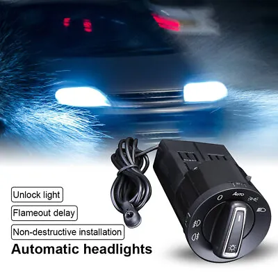 AUTO Headlight Switch Chrome W/ Light Sensor Module For VW Golf Mk4 Passat Polo • $32.32