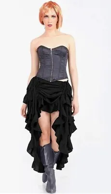 Scarlet Darkness S Women's Gothic Steampunk Skirt Victorian High-Low Bustle • $49.99