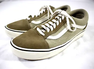 VANS Men's Comfycush Old Skool Rip Corduroy Twill Marshmallow Beige Size 12 • $39.99