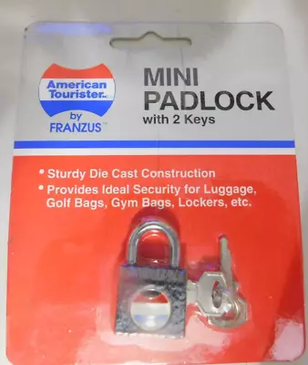 Vintage American Tourister By FRANZUS Mini Padlock W/2 Keys • $10.99