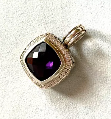 DAVID YURMAN 14mm ALBION AMETHYST DIAMOND ENHANCER PENDANT • $420