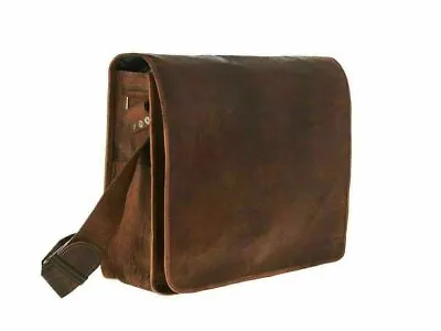 New Men Distress Leather Messenger Shoulder Bag Cross Body Laptop Briefcase  • $48.29