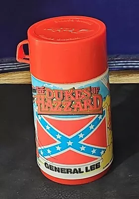 Vintage Dukes Of Hazzard Thermos Only 1980 General Lee Lunch Plastic Kids 80s • $10