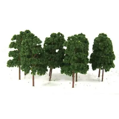 10pc Train Layout Model Trees 1:75 HO Scale Wargame Diorama Railroad Scenery • £9.40