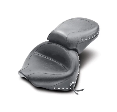$740 • Buy Mustang 2-Piece Wide Touring Studded Seat 2002-2011 Yamaha V-Star 1100 Silverado