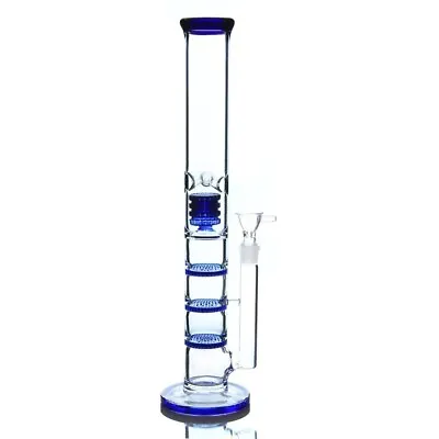 $41.88 • Buy 16  Tall Glass Bong Three Layer Honeycomb Perc Filter Recycler Glass Water Pipes