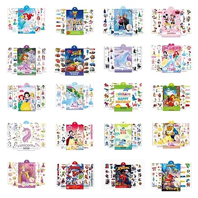$7.49 • Buy Kids Temporary Tattoo Sticker Party Supplies Lolly Loot Bag Fillers Frozen Cars 