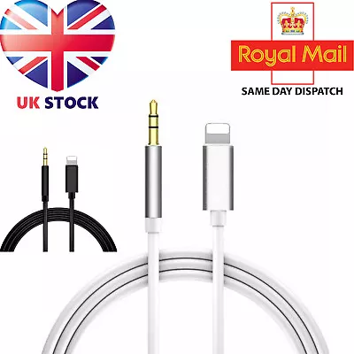 Aux Cable For IPhone 14 13 12 11 X 8 3.5mm Lead Car Stereo Transfer Audio Music • £3.29