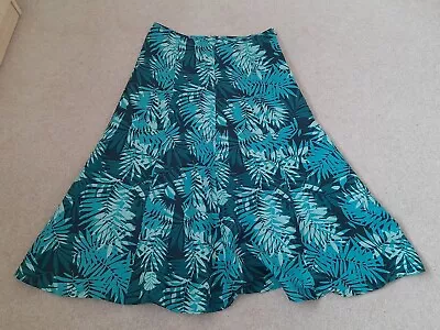 £7.99 • Buy M & S Tropical Print Flared Skirt Size 14