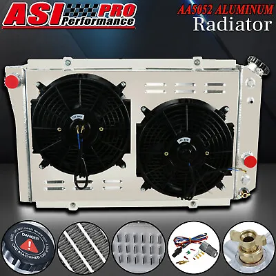 3 Row Radiator+Shroud Fan+Relay For 1982-2002 CHEVY S10 BLAZER 84-90 CORVETTE V8 • $229