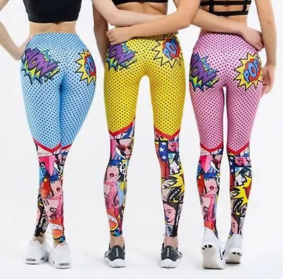 £17.99 • Buy Leggings For Girls And Women Sports Yoga Pants Digital 3D Printed Cartoon