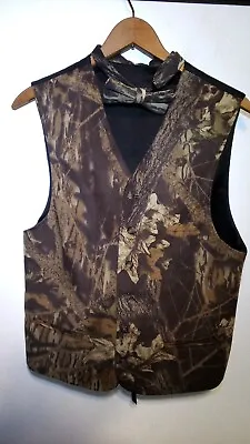 The Formal Sportsman Men Vest Size 36 Reg Camouflage Formal Vest W/ Bowtie • $26.35