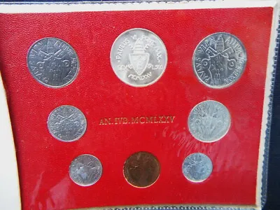 1975 VATICAN Italy OFFICIAL Set 8 COINS With SILVER Jubileum UNC Great QUALITY • $19.99