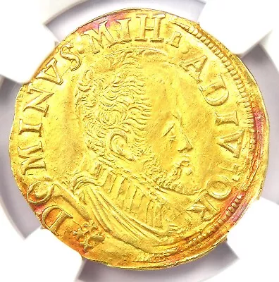 1555-76 Spanish Netherlands Gold Philip II 1/2 Real D'OR - NGC UNC Detail (MS) • $1486.75