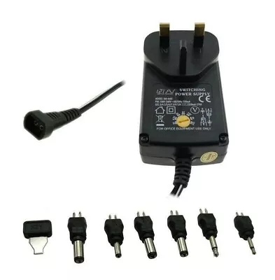 600mAh AC DC Universal Mains Plug Power Supply Adapter 3V-12V UK Transformer • £12.70