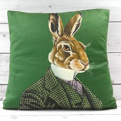 Steampunk Rabbit Vintage Cushion Cover Decorative Dressed Animal Novelty Gift • £9.99