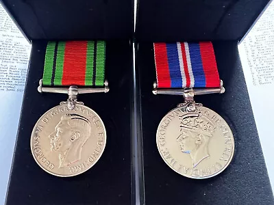 £50 • Buy WW2 Medals Defence And War Medal FG OFF Joseph Croston RAF 155329 Original Box