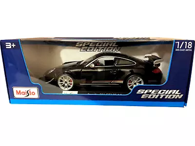 Maisto Porsche 911 GT3 Special Edition Diecast Boxed 1:18 Model Car Black • $30.99