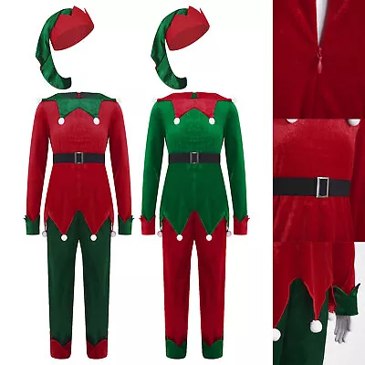 Kids Unisex Christmas Outfits Costume Tops With Pants Elk Elf Dress Up Carnival • $11.82