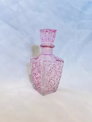 Vintage-style Pink Glass Bottle/decanter With Stopper • $20