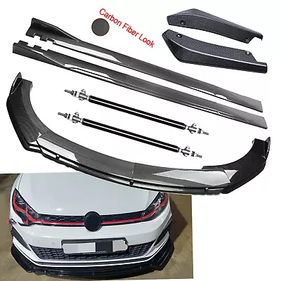 For VW GOLF MK7 M Front Bumper Lip Rear Splitter Spoiler Carbon Fiber Side Skirt • $129.99