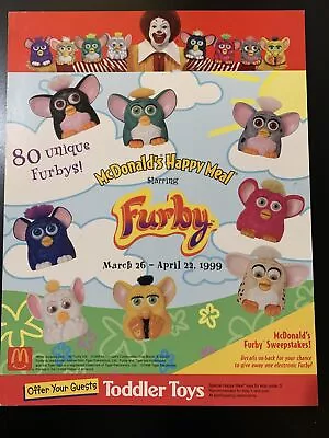 1999 McDonalds Furby MIP Complete Set - 8 Toys New And Unopened • $17.99