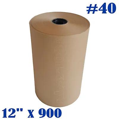 $35.95 • Buy 12  40 Lbs 900' Brown Kraft Paper Roll Shipping Wrapping Cushioning Void Fill   