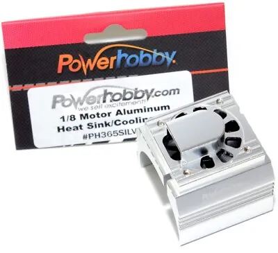 Powerhobby Aluminum Motor Heatsink Cooling Fan 1/8 Silver : Novak • $14.95