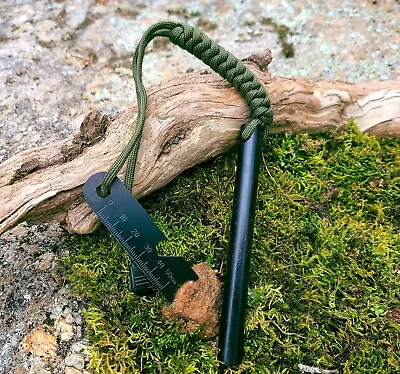 HUGE 5 X 1/2  FERRO ROD Fire Starter Survival Striker Flint + Emergency Paracord • $11.95