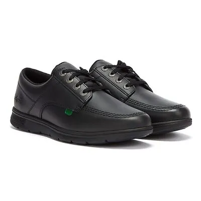 Mens Womens Kickers Kelland Lace Lo Leather Shoes - (Black) • $89